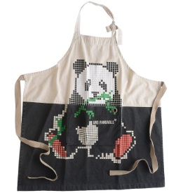 PAP　エプロン　パンダピクセル　BK　5枚入り 4562311173782