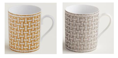 HERMES　エルメス　マグカップ MOSAIQUE モザイク 　全2色　1個から購入可能！ 026031P・035031P