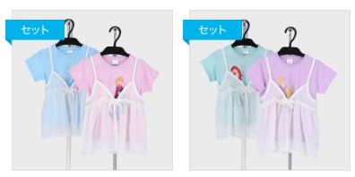 女子　ディズニー　アナ雪/プリンセス　Tシャツ　8枚入り 496474・496475