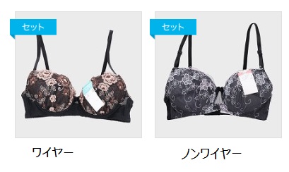 婦人　ワイヤー/ノンワイヤー　ブラアソート　32個入り 496708・496709