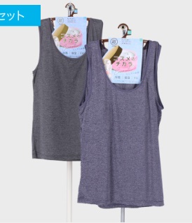 婦人　ナイロン＆ポリエステル混紡モールドカップタンク組　40個入り 496822