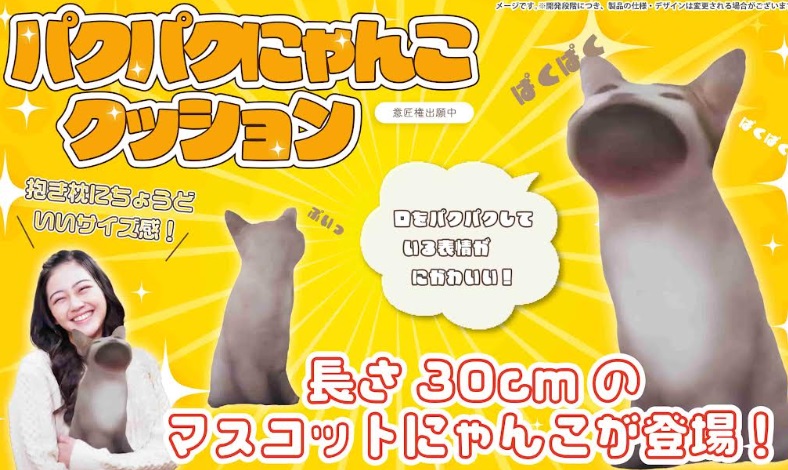パクパクにゃんこクッション　　144個入り YD-7515