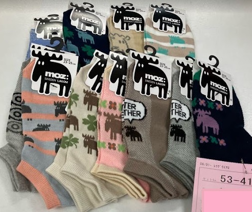 婦人　MOZスニーカーソックス　50個入り 53-4140