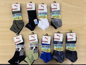 紳士　ＰＵＭＡ　メッシュスニーカー　３Ｐ　Ｍ/L　30個入り 1003542891・1003542901