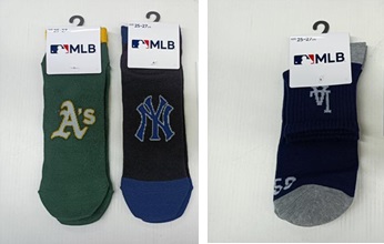 子供　ＭＬＢ　スニーカー/ショート　ソックス　１Ｐ　40個入り 1003565911・1003565931