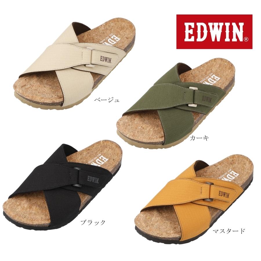 【EDWIN】 クロワッサン 　メンズ　天然コルク フットベット　全4色アソート　22足入り EW9302-E