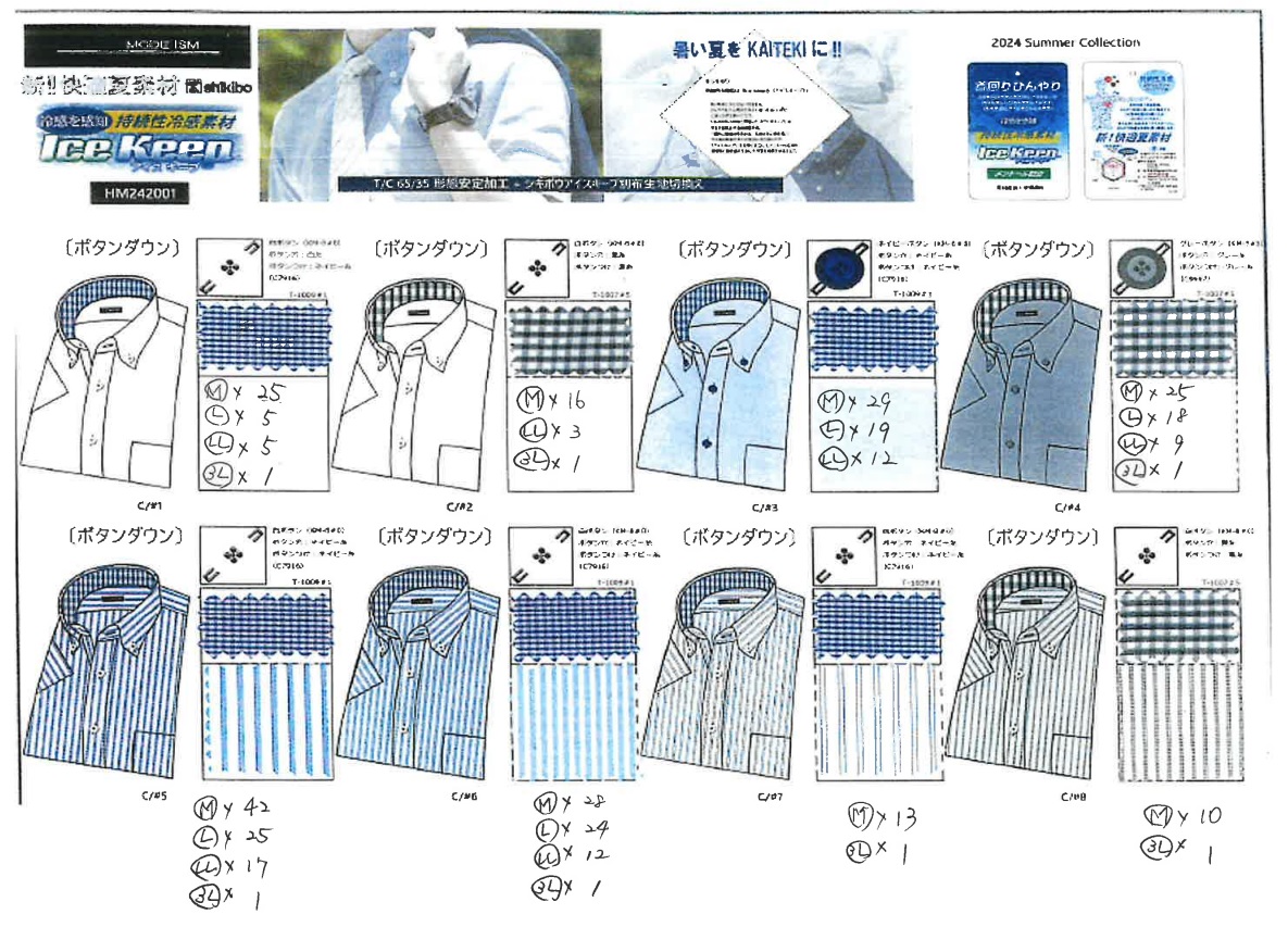 残り２セット！！！在庫処分！半袖Yシャツが超激安！メンズデザインこみこみ100枚服箱！１３セット限定！