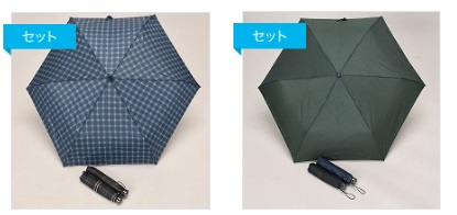 紳士　55㎝　格子柄/無地　折傘　軽量タイプ　48本入り 498009・798010
