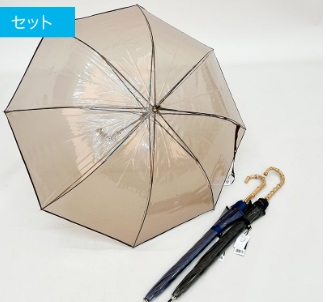 バンブーカラービニール傘　9本入り 497477