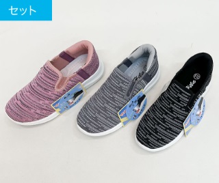 簡単脱着　婦人　デザインスニーカー　24足入り 497983