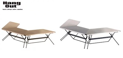 【HangOut】ハングアウト アーチテーブル ステンレス　折り畳みテーブル　全2色　1個入り FRT7030ST・FRT7030WD