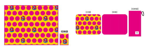 大阪・関西万博 ミャクミャク  　ドット　レジャーマット/ 折りたたみ式シートクッション　10個入り　 4992272436617・4992272436594