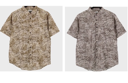 紳士　半袖リップル総柄シャツ　全2種　3枚入り 13589902