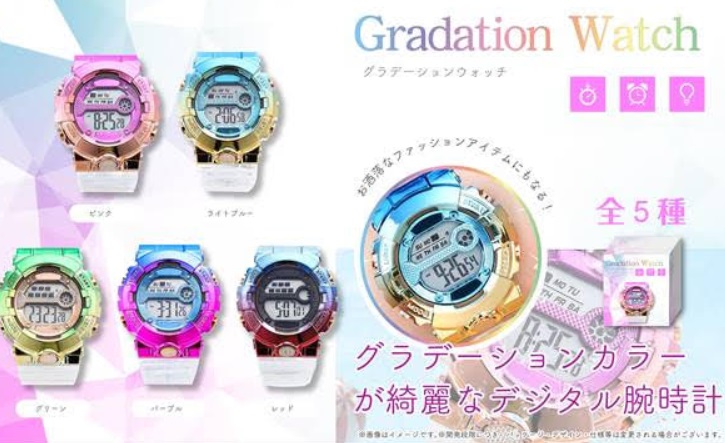 グラデーションウォッチ　全5種アソート　200個入り YD-4503