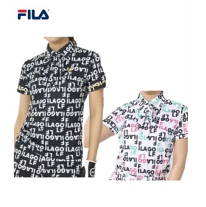 【FILA GOLF】フィラゴルフ　　レディース　総柄　半袖　ポロシャツ　全2色アソート　12枚入り 753663