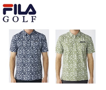 【FILA GOLF】フィラゴルフ　メンズ　 総柄 半袖 ポロシャツ ウェア　全3色アソート　12枚入り 744674