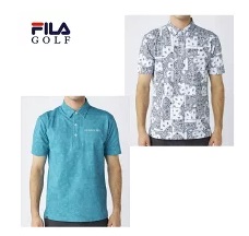【FILA GOLF】フィラゴルフ　メンズ　 総柄 半袖 ポロシャツ ウェア　全3色アソート　12枚入り 744675