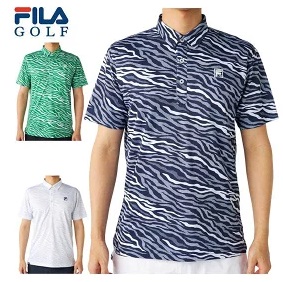 【FILA GOLF】フィラゴルフ　メンズ　 総柄 半袖 ポロシャツ ウェア　全4色アソート　12枚入り 744678