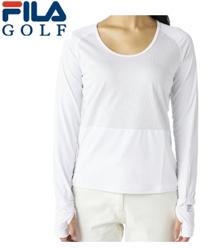 【FILA GOLF】フィラゴルフ　レディース　長袖 吸汗速乾 UVカット 接触冷感　インナーシャツ　全2色アソート　12枚入り 754986