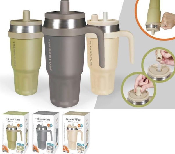 真空断熱タンブラー サーモピュア　750ｍｌ　全3色アソート　24個入り 4573110539815・4573110539822・4573110539839