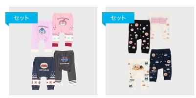 アンパンマン　ニットパンツ/総柄ニットパンツ　綿混ニット　8枚入り 287942・287943　