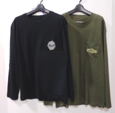 紳士　C100　ポケ付きロングTシャツ　普通寸/大寸　24～30枚入り 1003156891・1003156801