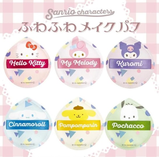 サンリオキャラクターズ　ふわふわメイクパフ　全6種アソート　126個入り K-4135