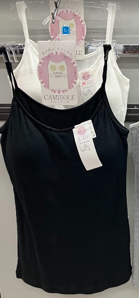 婦人　綿100　フライスパット入り　キャミソール/タンクトップ　普通寸/大寸　24枚入り 50-4891・50-4894/50-4892・50-4893