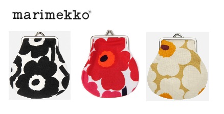 【marimekko】マリメッコ　 ウニッコ　がま口　小物入れ　全3色　1個入り 91495・20310・74579