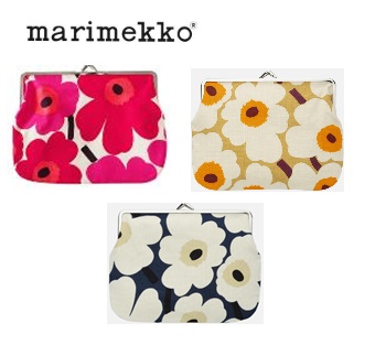 【marimekko】マリメッコ　 ウニッコ　PUOLIKAS KUKKARO　がま口　マルチポーチ　1個から！ 37773・74581・74530