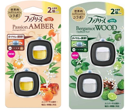 Ｐ＆Ｇ　ファブリーズ　イージークリップ　パッションアンバー/ベルガモットウッド　2個パック   　48個入り 4987176253903・4987176253897