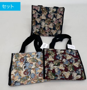 ネコ柄ゴブランバッグ　12個入り 464571