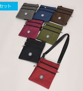 しわナイロンショルダーバッグ　24個入り 464588