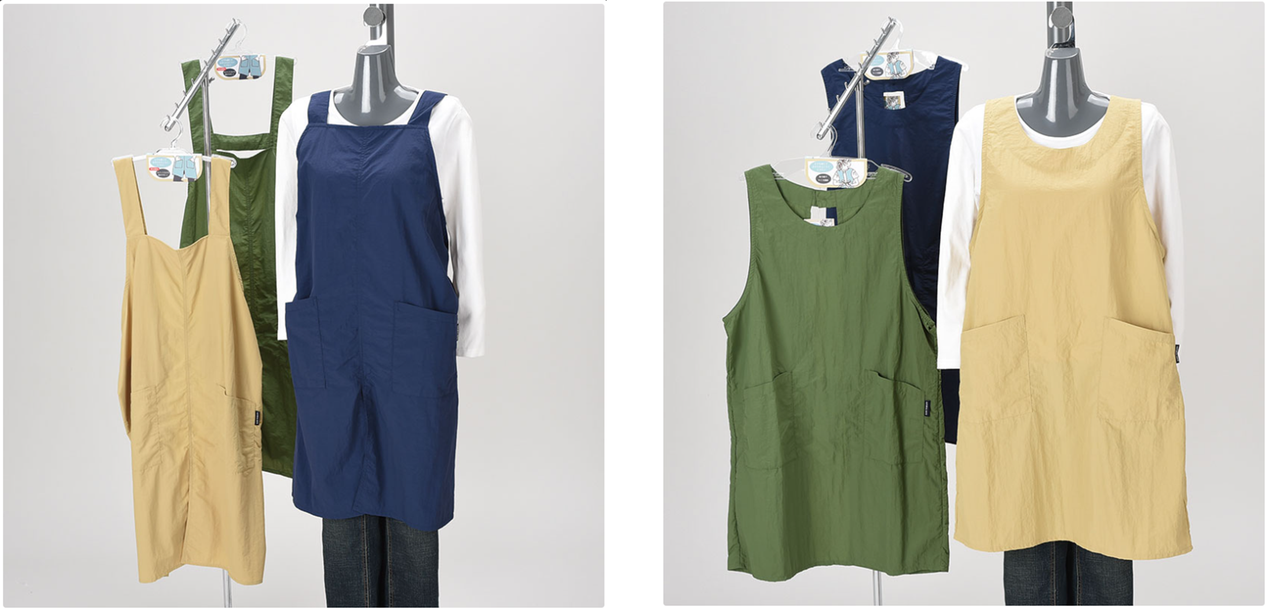 ナイロンワッシャーＨ型エプロン　10個　386946　/　ナイロンワッシャーラン型キッチン　10個　386947