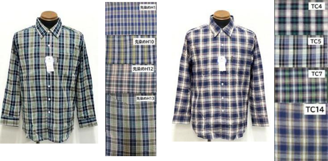 SABLINA　VALENTINO　長袖平織シャツ　レギュラー・チェック4柄込み　24枚　SV5990　/　SV5991