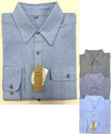 AMERICAN FEELING　ダンガリーシャツ レギュラー　雨蓋付き両ポケット　24枚　AF5136