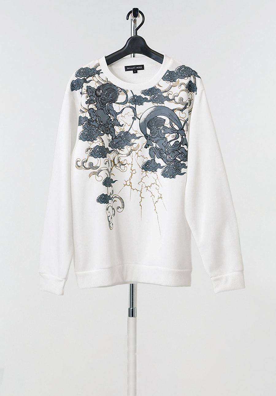 紳士　裏起毛和柄プリントトレーナー4柄込み　25個　1003673671