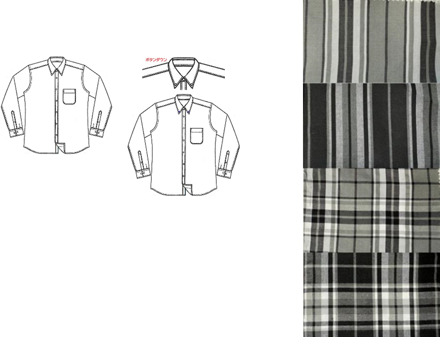 SABLINA VALENTINO　ツイル立ち襟シャツ　3者混ツイル（綾織）　ﾚｷﾞｭﾗｰ・ﾉﾄｰﾝ調ﾁｪｯｸ/ｽﾄﾗｲﾌﾟ込　20枚　SV6062R　/　ﾎﾞﾀﾝﾀﾞｳﾝ・ﾉﾄｰﾝ調ﾁｪｯｸ/ｽﾄﾗｲﾌﾟ込　20枚　SV6062B