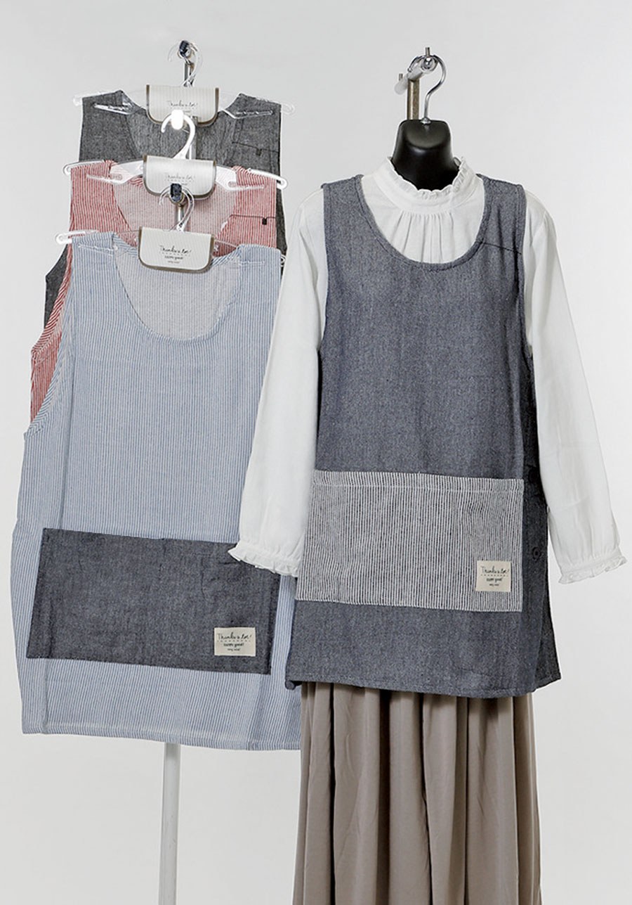 デニムヒッコリーキャンバスタバード型　30個　1003670431