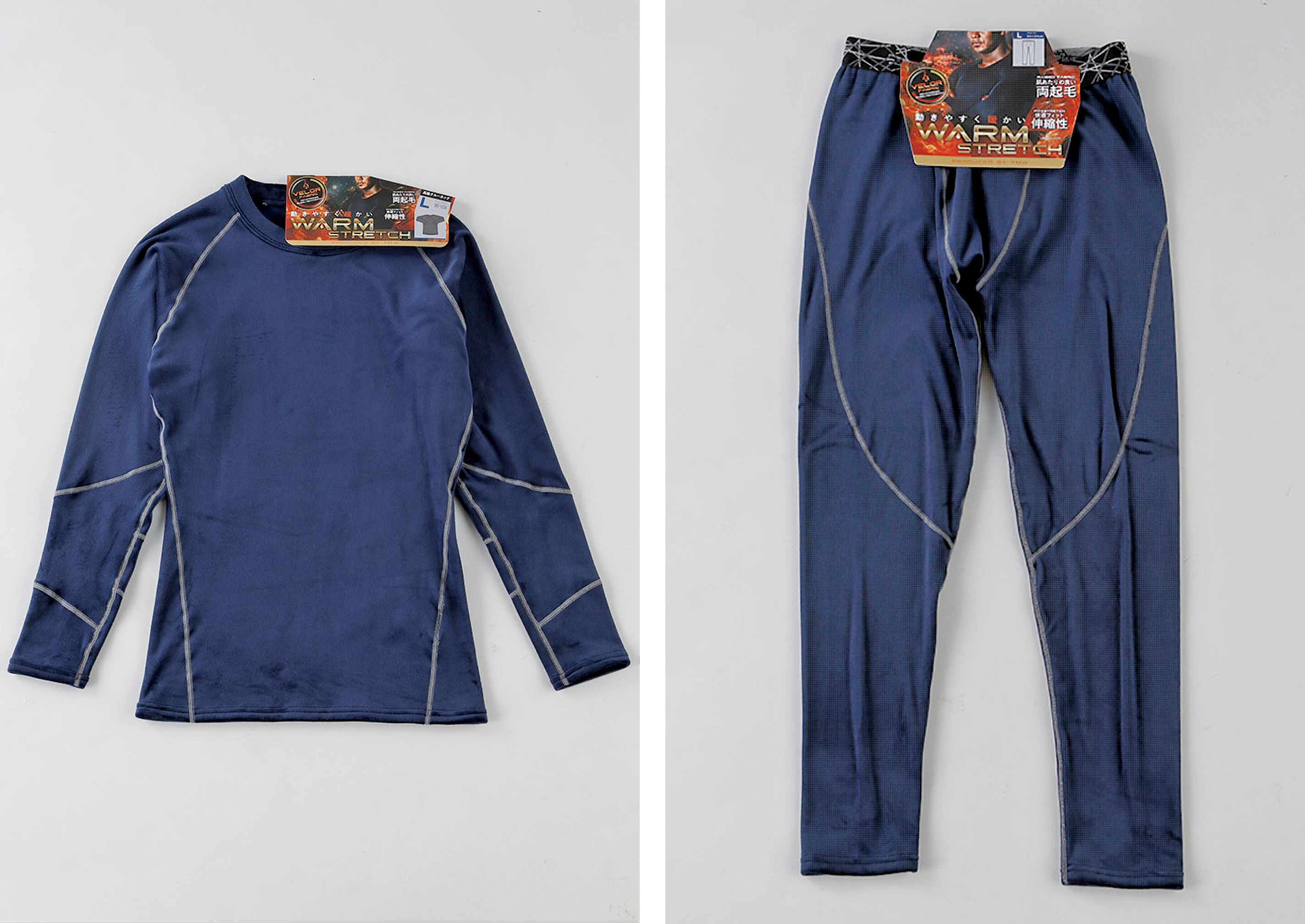 ベロアコンプレッション長袖クルーネック　15個　1003575861　/　ベロアコンプレッションスパッツ　15個　1003575871