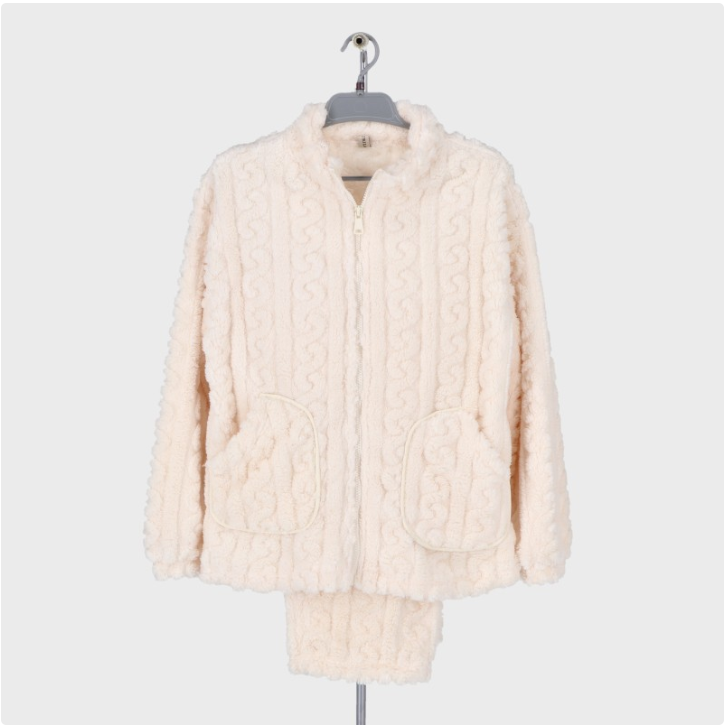 婦人もこもこファスナールームウェア　12個　465734