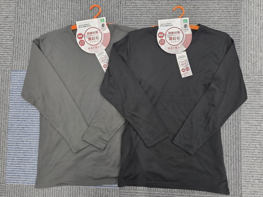 紳士スムース裏起毛長袖丸首　40個　1003825111