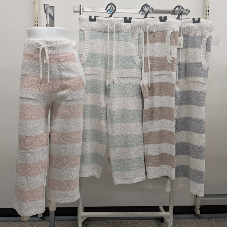 モールニットボーダーロングパンツ　16個　1003818781