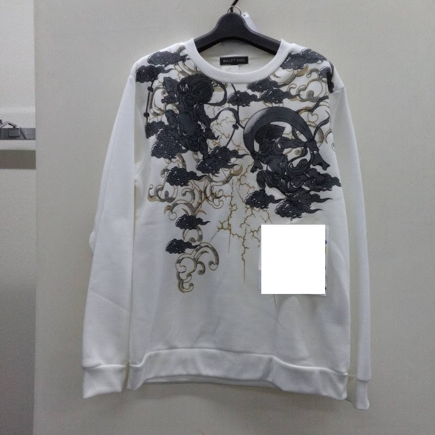 紳士　裏起毛和柄プリントトレーナー4柄込み　25個　1003673671