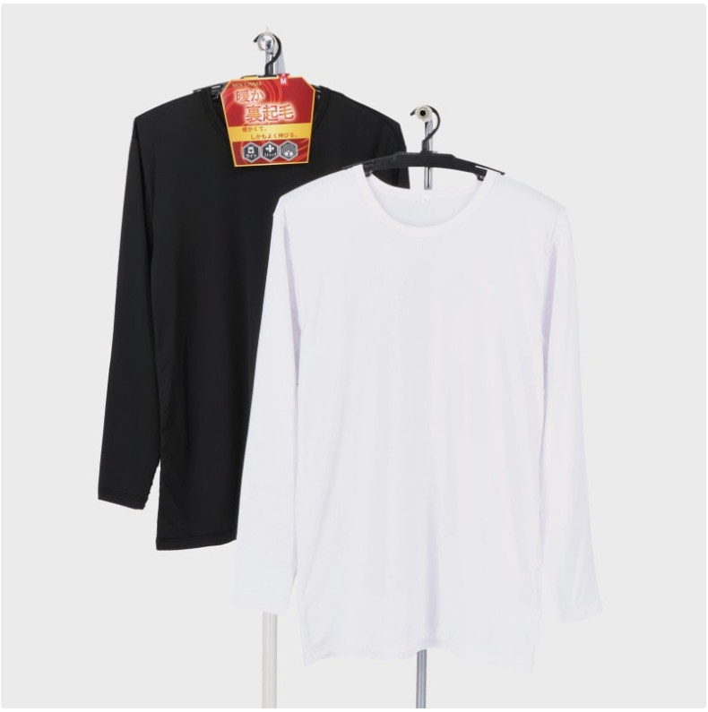 紳士エステル裏起毛丸首長袖Ｔ　32個　467180