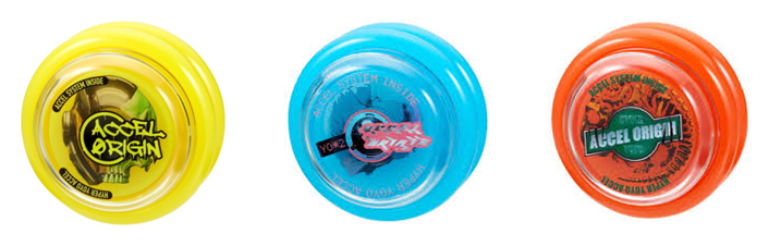 バンダイ　ハイパーヨーヨーアクセルオリジン　ダーティーイエロー　24個　4582769794711　/　バーチャルスカイブルー　24個　4582769794728　/　ダイナソーオレンジ　24個　4582769794735