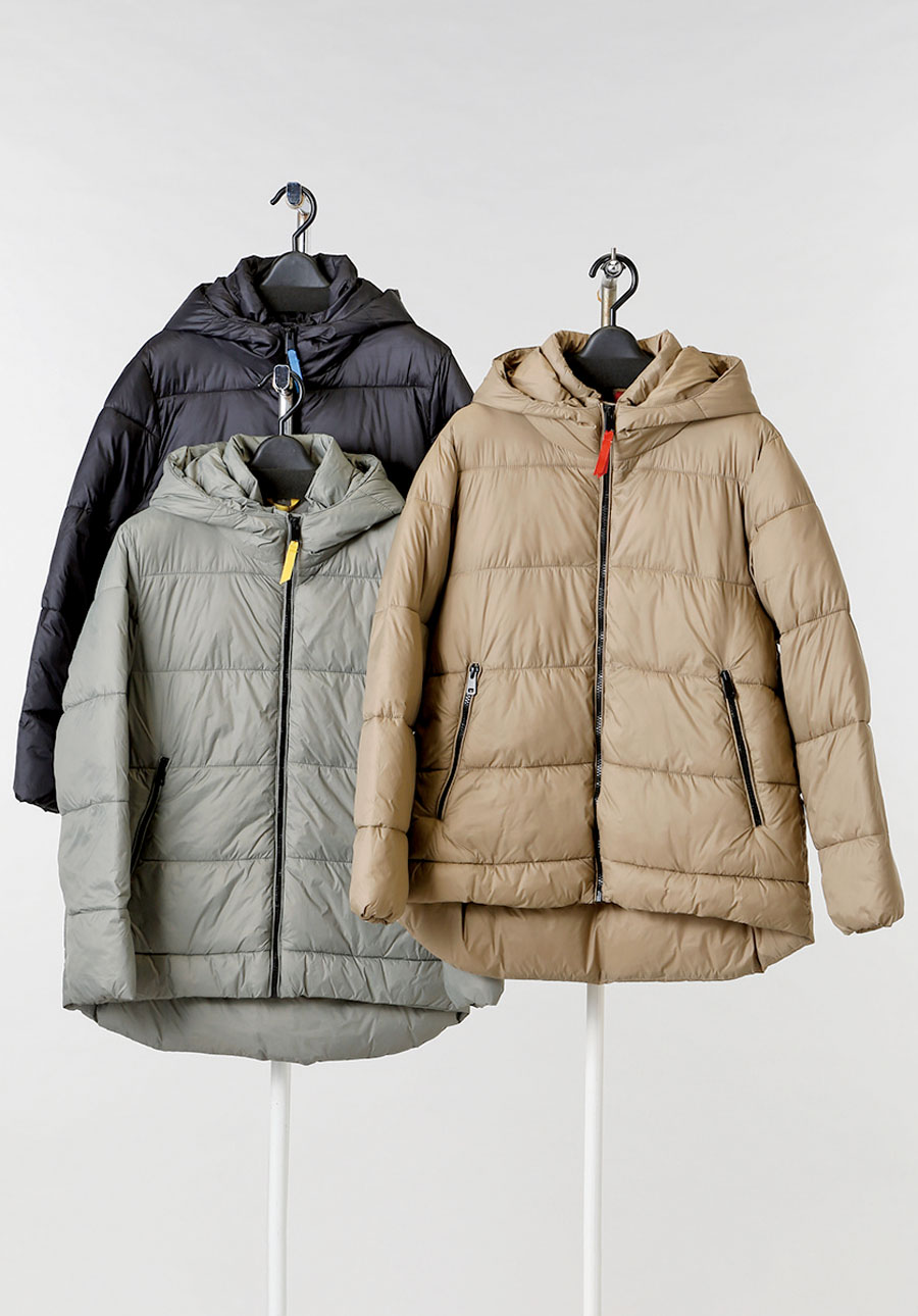 婦人　ファイバーダウンフード付きジャケット　6個　1003697911　/　ファイバーダウンフードロングジャケット　6個　1003697901