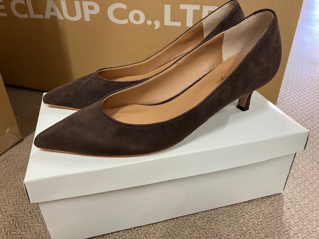 定価￥17000！！　C'ast vague　セベージュ　レディス　羊革パンプス　ブラウン　37　日本製　1足のみ