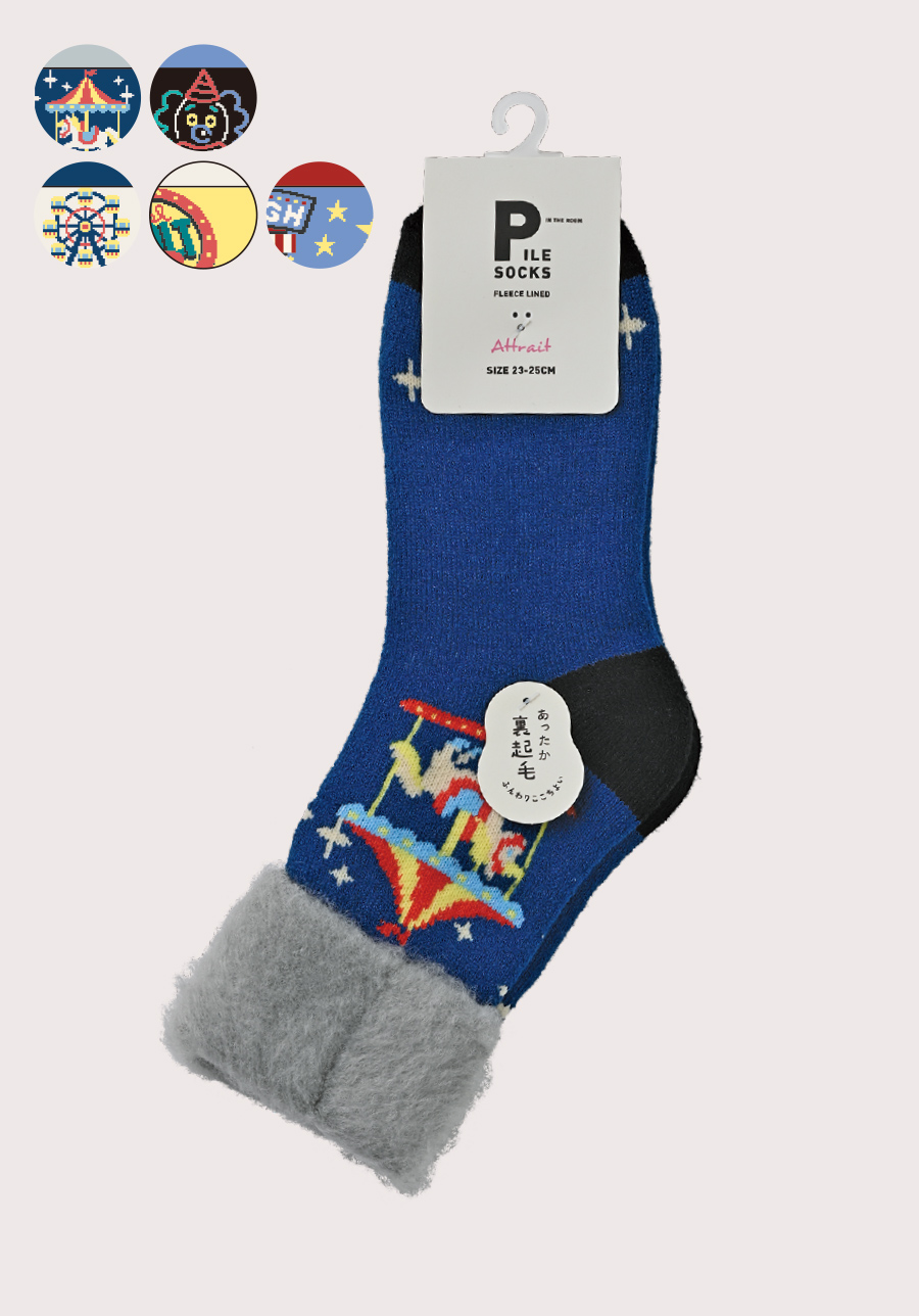 婦人アクリル裏起毛ソックス(テーマパーク)　50個　1003449911