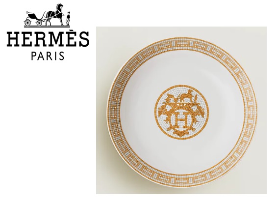 【HERMES】エルメス　Cereal plate 1箱2点　シリアルプレート　 ゴールド　1箱入り　 026014P